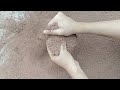 asmr soft crunchy red dirt hole buckets floor crumbling satisfying mixing ❤️