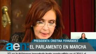 AEN 01-03-2012 18hs:Cristina Fernández  apertura periodo sesiones ordinarias Congreso de la Nación
