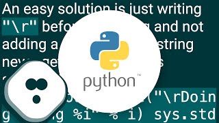 Replace console output in Python