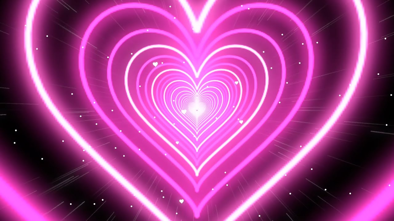 Heart Backgroundрџ Pink Tunnel Heart Background Screensaver Video Effects