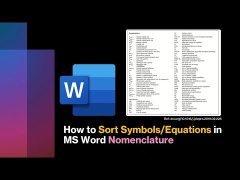 Sort Nomenclature List With Symbols Automatically in MS Word ! Very Useful Tip (Guaranteed)