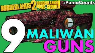 Top 9 Best Maliwan Guns and Weapons in Borderlands 2 and The Pre-Sequel! #PumaCounts