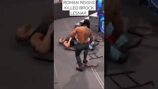 WWE 2K22 ROMAN REIGNS SPEARS BROCK LESNAR THROUGH THE  TABLE #shorts #wwe #romanreigns #trending