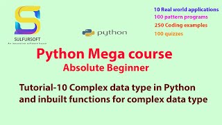 Python #1 Easy Tutorial for absolute beginners - complex data type and it's all methods
