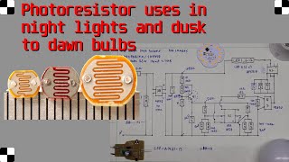 Photoresistor uses in night lights - 3 LED bulbs with schematics