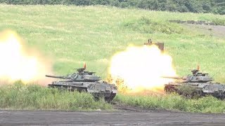 [4K] 戦車火力74式戦車 【総火演前段演習予行】