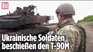Drohne filmt Panzer-Zerstörung bei Charkiw | Ukraine-Krieg