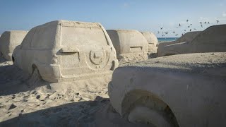 Klima-Kunst am Strand: Mega-Stau in Miami | AFP