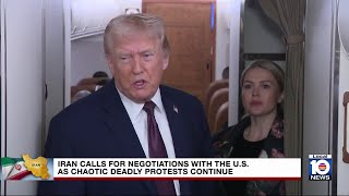 Iran calls for negotiations with US as chaotic deadly protests continue