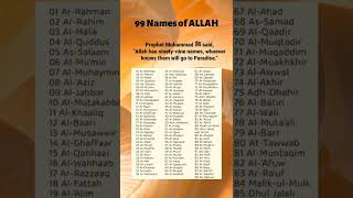 99 Names of ALLAH