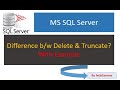 Part35 Difference between DELETE and TRUNCATE in SQL Server | SQL Tutorials | Beginners