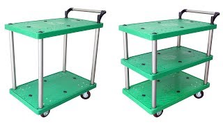 플라스틱 카트 2단대차 신형(P대차) 조립방법 (How to assemble a plastic cart)