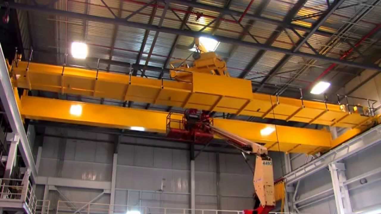 40 Ton Overhead Crane Fast Motion Installation & Test - YouTube