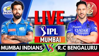 IPL 2024 Live: MI vs RCB Live Match | IPL Live Score & Commentary | Mumbai vs Bangalore Live, Inng 2