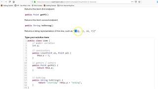 Building Java Programs Ch 8 Exercise 8.14 classLine