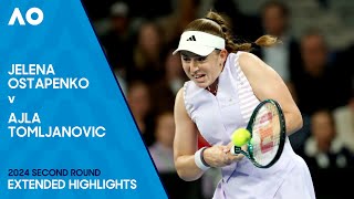 Jelena Ostapenko v Ajla Tomljanovic Extended Highlights | Australian Open 2024 Second Round