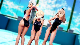 【MMD艦これ】プリンツ・鈴谷・熊野で「Girl's Day」【競泳Ver】