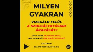 #38 Milyen gyakran vizsgáld felül a szolgáltatásaid árazását?