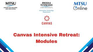 Canvas Intensive Retreat Modules