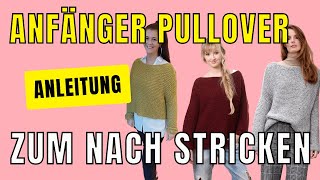 Oversize Pullover stricken (auch große Größen) Anleitung