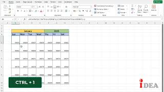 Learn how to create Calendar 2025. Automatic calendar tutorial in excel.
