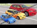 TRANSPORTING BIG HONDA & BMW TRUCK with FLATBED TRAILER & CRAZY LOADERS! - BeamNG.drive