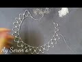 diy making necklace طريقة تعليم عقد من النمنم