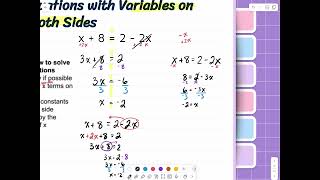 Solving equations with variables on both sides