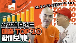 [REGIT] 스포츠 브랜드 매출 탑 10 함께보기!