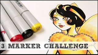 3 MARKER CHALLENGE #1 Copic Marker Speedpaint