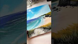 easy beach painting idea #beach #seascape #canvas #canvaspainting #music #love #art