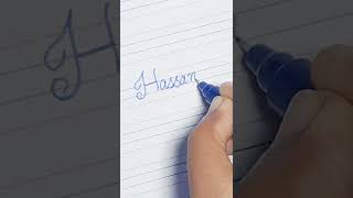 Hassan Name shortvedio-best English calligraphy with Marker