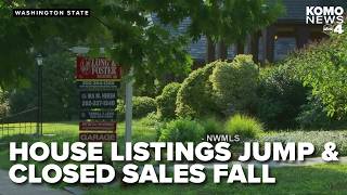 Washington home listings jump 21% as closed sales fall, NWMLS reports