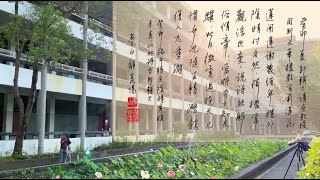 顏崑陽教授古典詩作〈癸卯夏卸輔大講座教授因別文華樓教室前蓮花〉