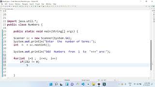 Program to print Odd numbers from 1 to n or 1 to 100