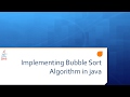 Lesson 11b_2 Implementing Bubble Sort Algorithm in Java
