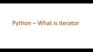 Python Interview questions - What is iterator in python