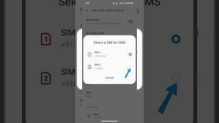How To Set Default Sim For SMS #shorts #ytshorts #simcards #viralvideo #viralshorts #viral