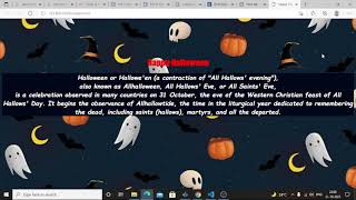 Happy Halloween Mini Project Code With HTML and CSS For Beginners | Halloween in Developer Style