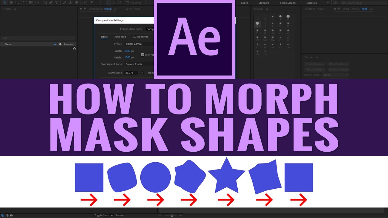 How To Morph Shapes In After Effects Cc Youtube