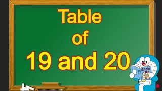 Table of 19 and 20 | Table of 19 | Table of 20 | 19 and 20 table | 19 aur 20 ka table | 19 20 Pahada