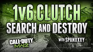 MW2 : SnD 1v6 Clutch \u0026 Ace on Quarry (Modern Warfare 2 Search and Destroy Gameplay)