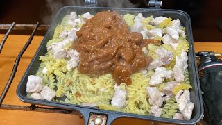 焼きハヤシグラタンを作ってハイボールをキメるだけの動画