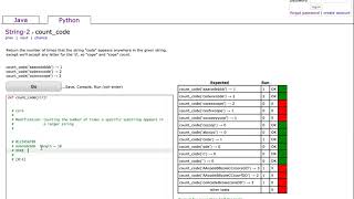 Codingbat - count_code (Python)