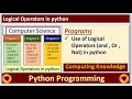 Logical Operators in python || Python Tutorial for Beginners || AND OR NOT Operators in python