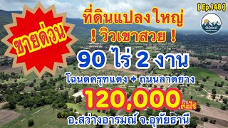 [🚫ปิดการขาย🚫] ขายที่ดินแปลงใหญ่ 90 ไร่ 2 งาน ราคาไร่ละ 120,000 โฉนดครุฑแดง วิวเขาสวย จ.อุทัยธานี