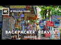 [4K] Walking the Popular Backpacker Destination in Bangkok | Rambuttri Area