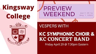 Vespers with Kingsway College Choir \u0026 Band