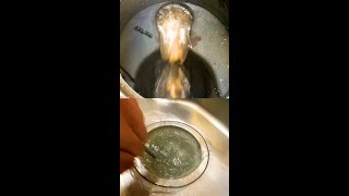 【一軒家】台所の排水溝掃除#Shorts [排水管高圧洗浄][Blocked Drain]