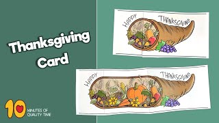 Cornucopia Thanksgiving Printable Card
